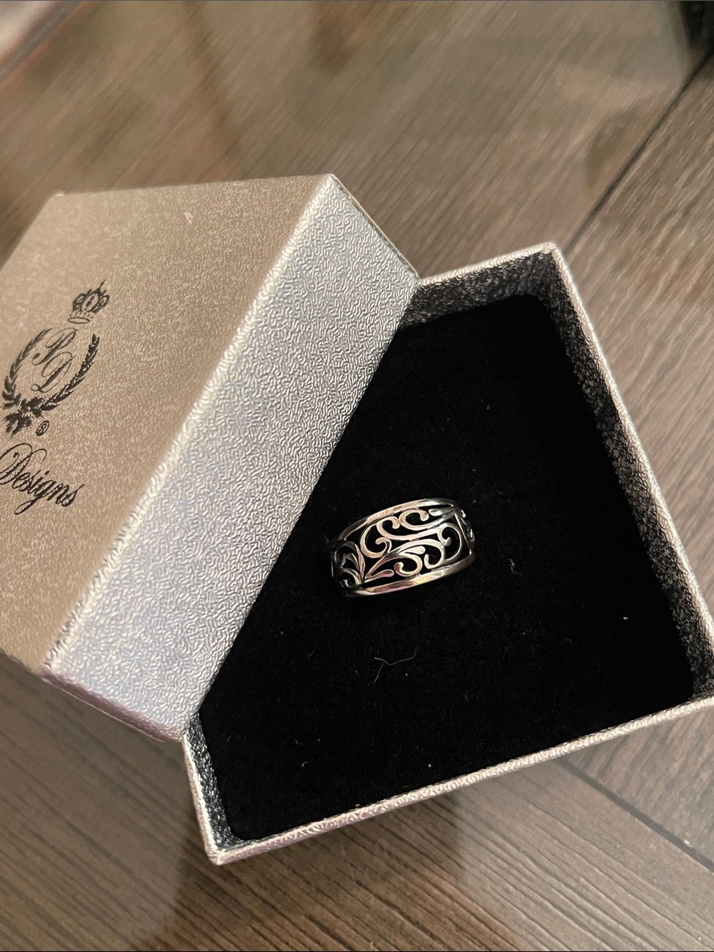 Premier Designs “Cellini” Sterling Silver Filigree Ring Approx Size 8